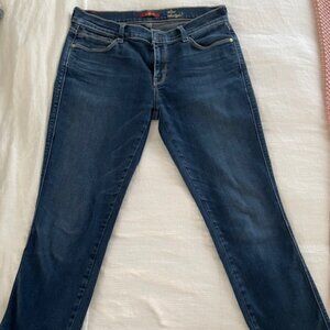 7 for All Mankind Slim Straight Capri Jeans